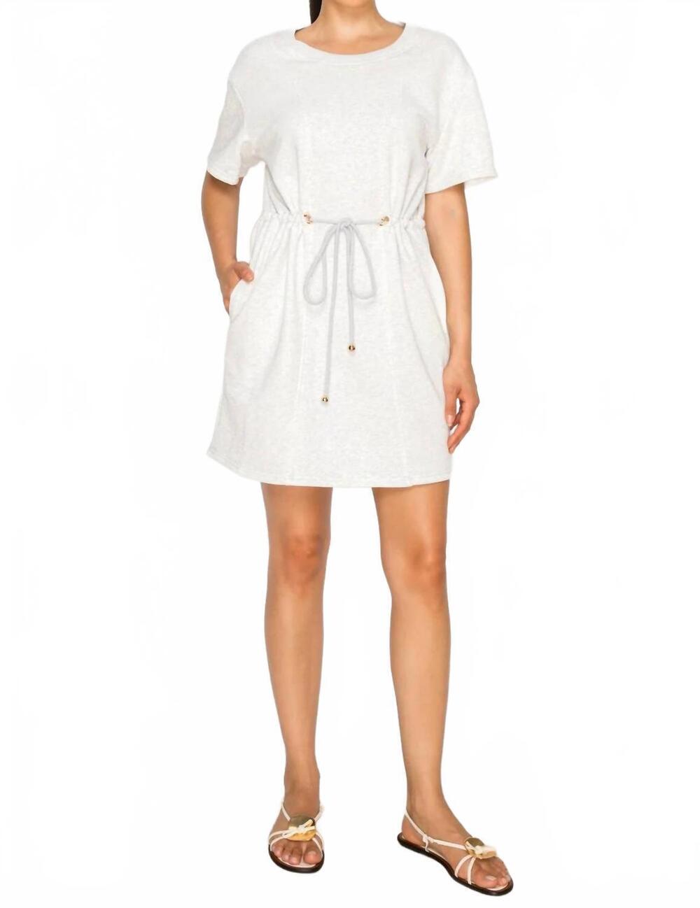 NEW MEET ME IN SANTORINI french terry dress in grey